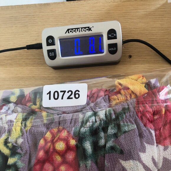 Entro Top Women Medium Purple Multi Pineapple Off Shoulder Crepe Tropical Blouse - Picture 10 of 10